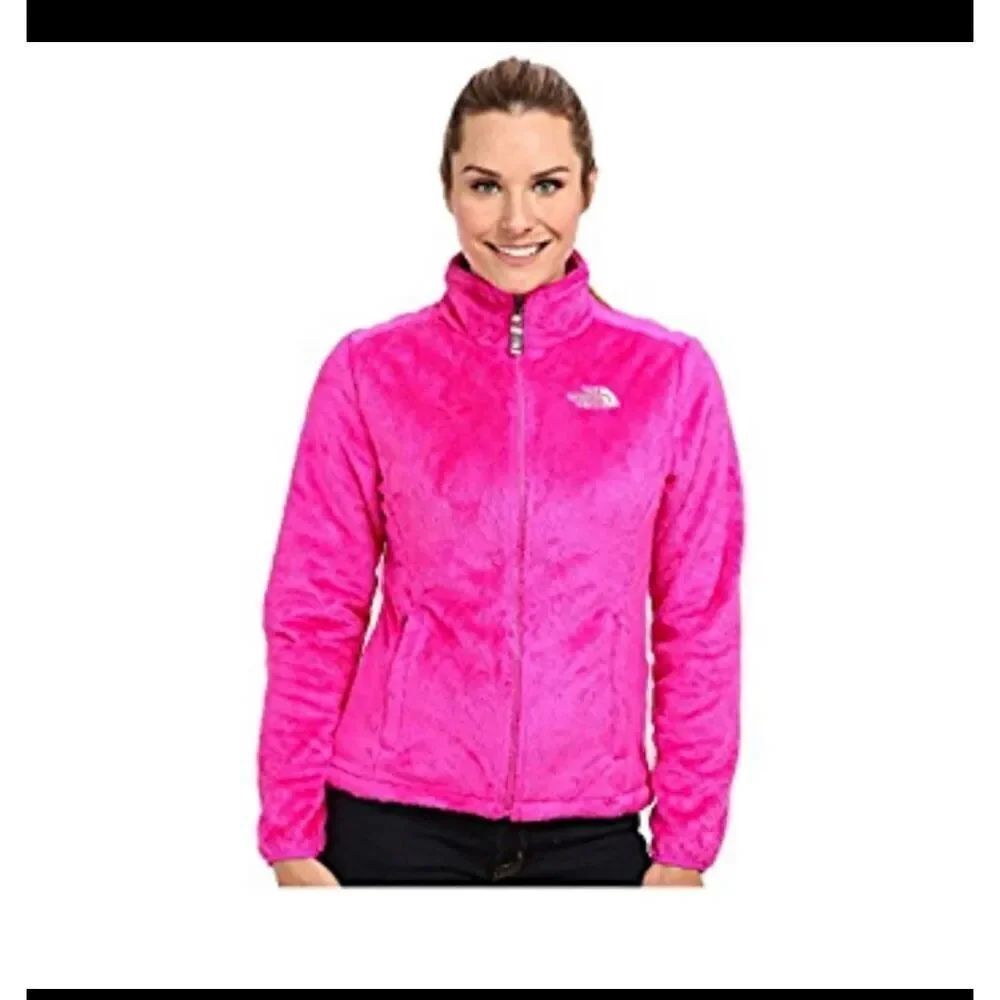 North Face northface osito fleece Jacket coat sweatshirt Xs- MED hot dark pink